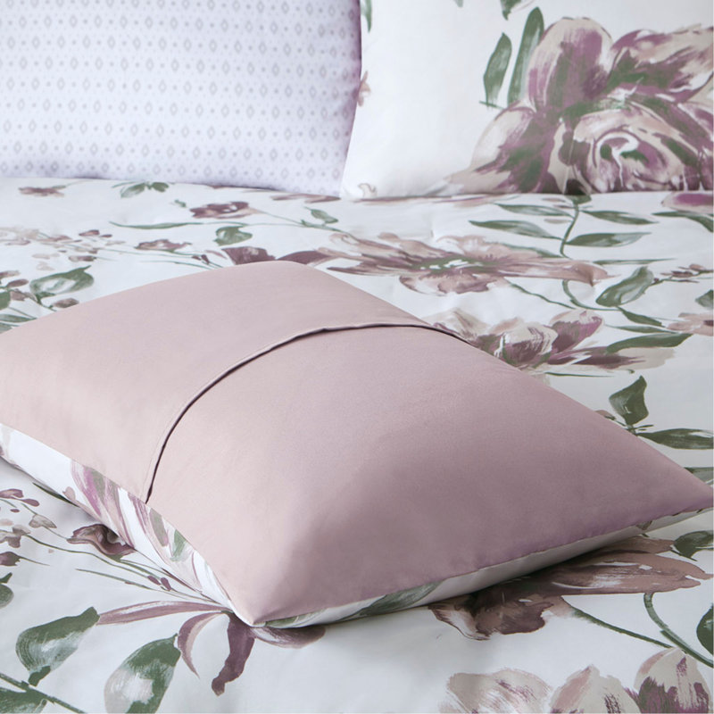 Ensemble d'édredon à motif floral avec draps