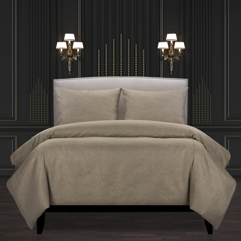 Effervescent Spa Luxury Duvet Cover, Queen Duvet Cover, Gray