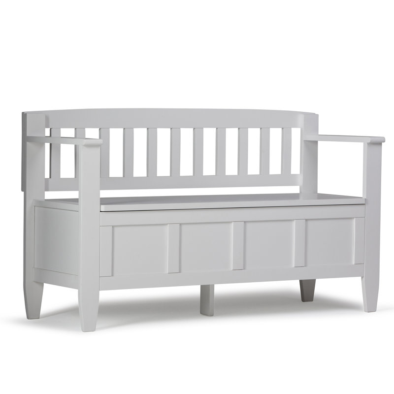 Banc de rangement pour hall d'entrée, Blanc