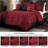 Tai 7-Piece Red Black Oriental Traditional Jacquard Comforter Set-1208730287