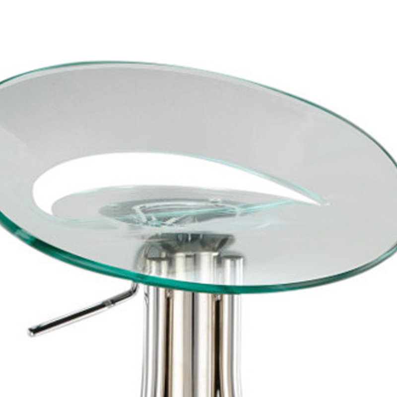 Tabouret pivotant à hauteur réglable Nakkashian, Transparent