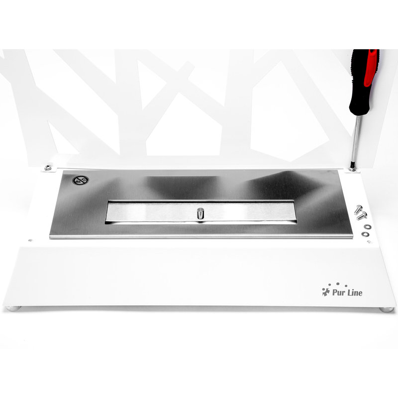 Teri Metal Bio-Ethanol Outdoor Tabletop Fireplace, White