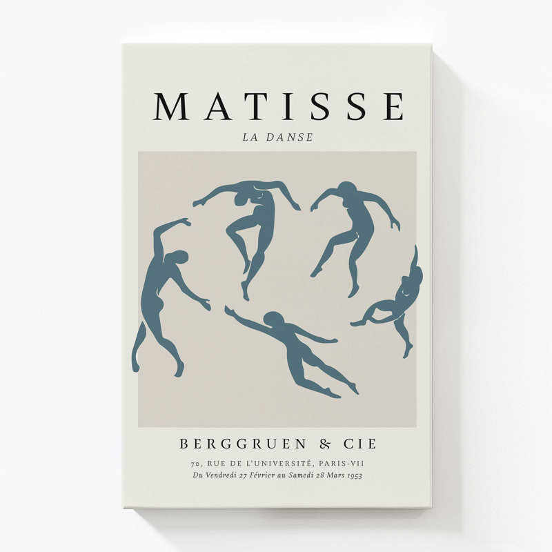 Matisse's La Danse en bleu minuit, H 54 po x l 36 po x P 1,25 po, Toile tendue
