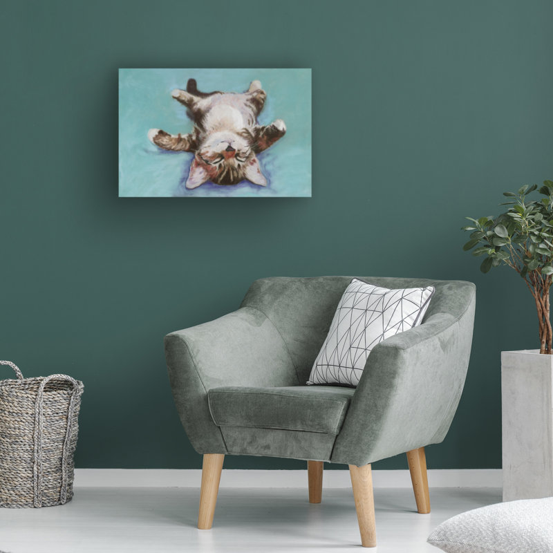 Wrapped Canvas Wall Art - Pat Saunders-White 'Little Napper' Wall Art for Living Room, Bedroom, or Office Décor - 16x24