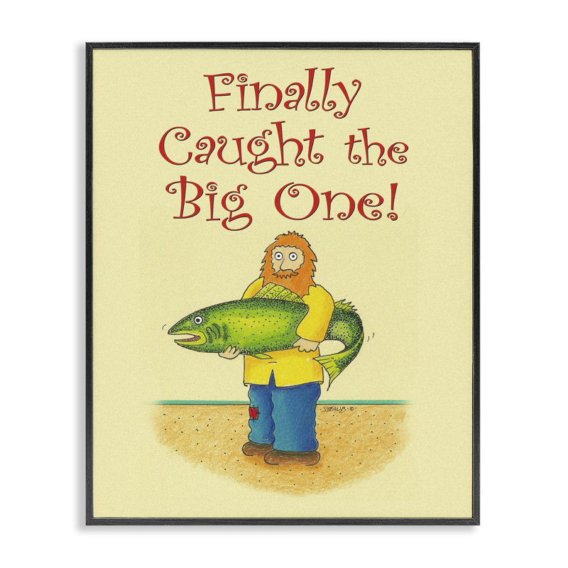 «The Big One Fisherman», estampe numérique, conception de Roger Straub, Giclée encadrée noir minuit, H 14 po x l 11 po