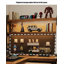 Bureau moderne en L en bois massif avec tablette-974326658