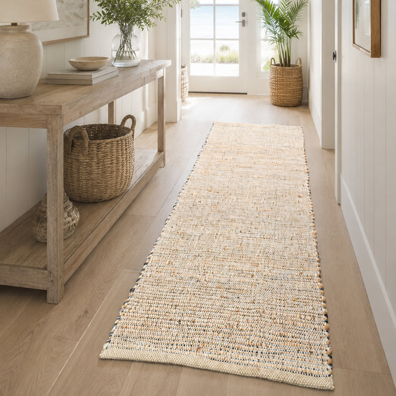Tapis en jute Aleksei, Gris, Tapis de couloir 2 pi x 5 pi