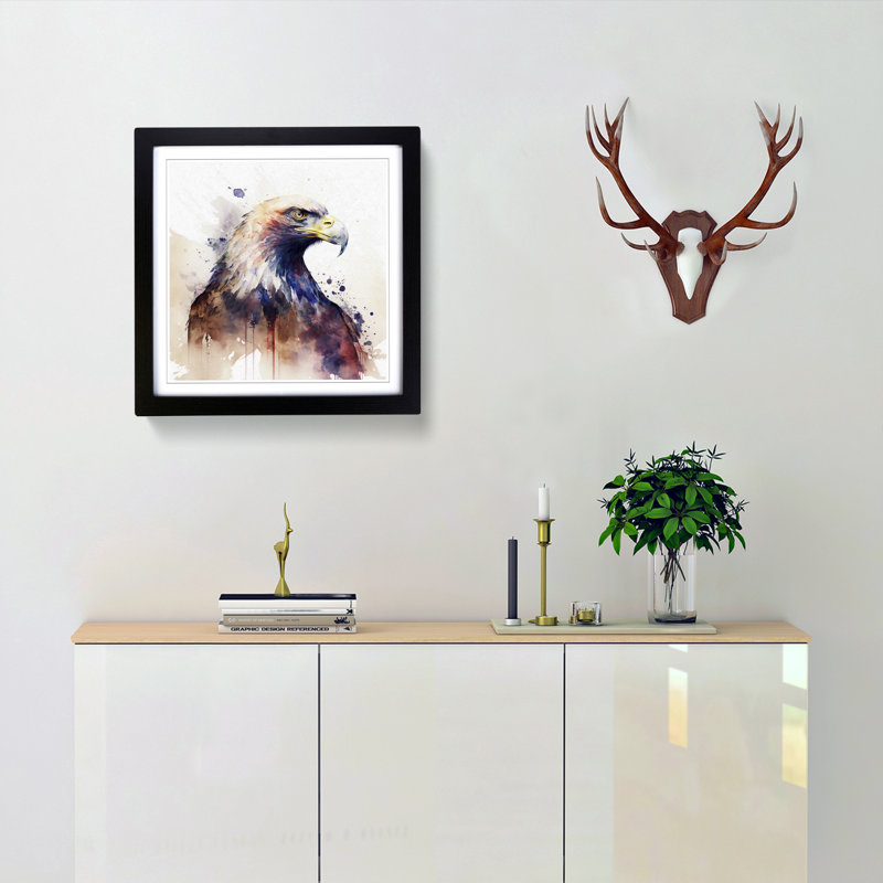 Single Picture Frame Print on Wood, Black