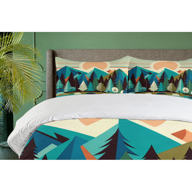 Mountain Duvet Cover, King Duvet Cover + 2 Standard Shams