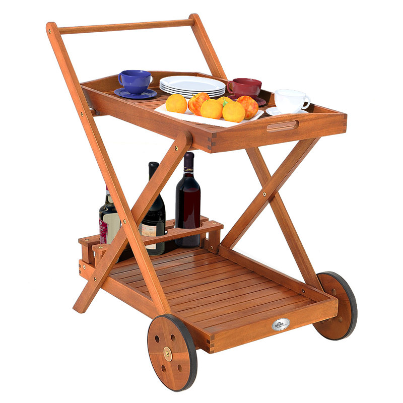 Solid Wood Bar Cart