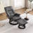 PU Swivel Recliner with Ottoman,Adjustable Reclining Chair with Solid Wood Base, for Office, Living-121166504