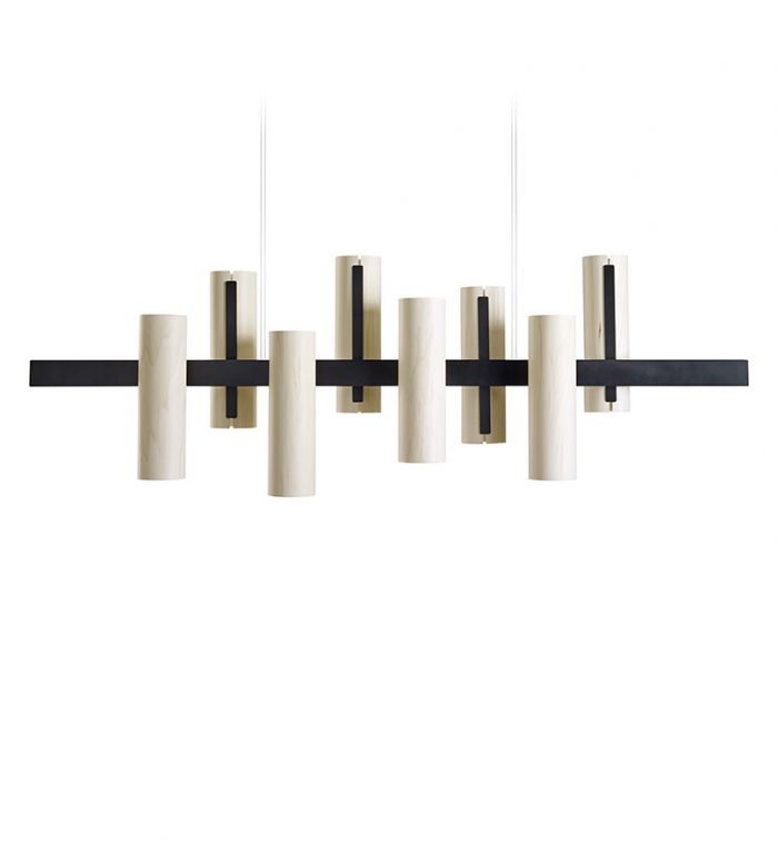 Black Note 8 - Light LED Pendant, Matte Black, Ivory White, 2700K Bulb Temperature