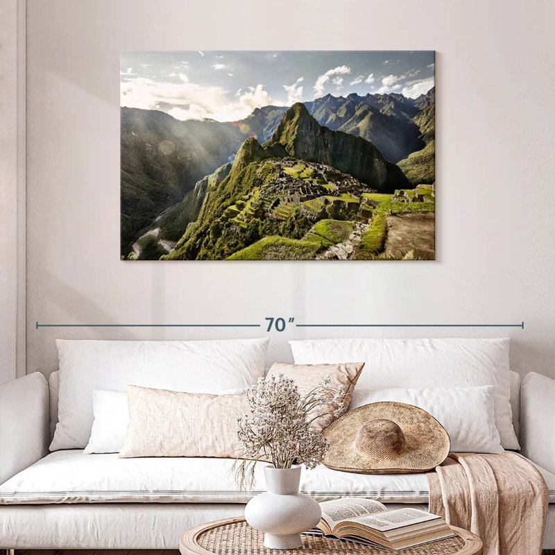 Lilie, anciennes ruines du Machu Picchu, H 30 po x l 45 po