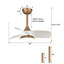 Ventilateur de plafond à 3 pales de 28 po avec télécommande et ensemble d'éclairage Haywa-1279634351