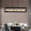 Luminaire suspendu carré / rectangulaire à 5 lumières pour îlot de cuisine Vyolet