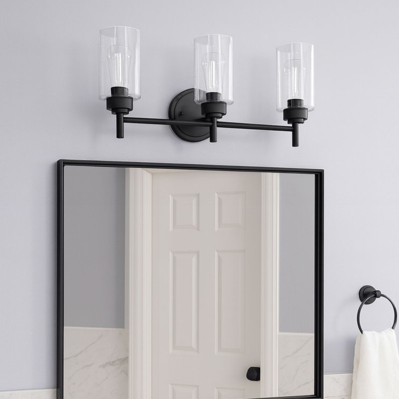 Éclairage pour salle de bain 3 lumières 5,25 po Wexton, Noir mat