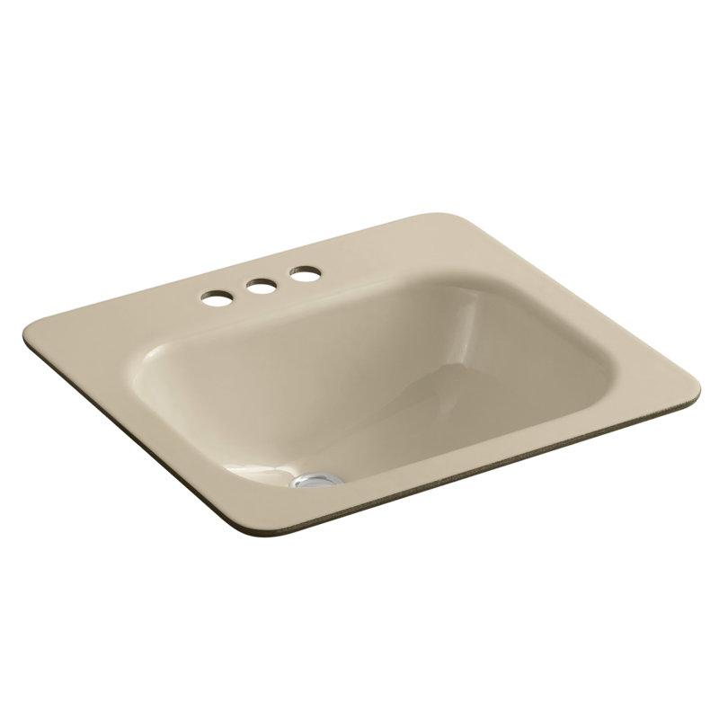 Tahoe Metal Rectangular Undermount Bathroom Sink with Overflow, Mexican Sand