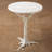 White Faux Bois Side Table-9602663