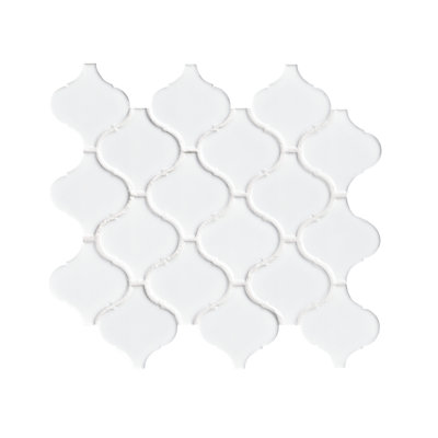 Retro Bianco 9" x 11" Porcelain Mosaic Tile