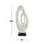 Sculpture décorative abstraite en nacre avec base noire-20525671