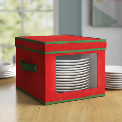 Farris Dining Plates Storage with Felt Dividers Included