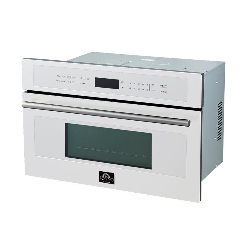 Four à micro-ondes encastré Oliena, blanc, espresso, 30 po, 1,6 pi³, 1000 W / 1750 W