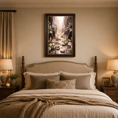 Art mural sur toile rose