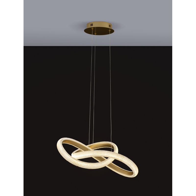 1 - Light Gold LED Geometric Pendant