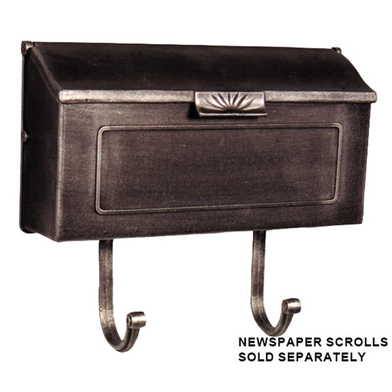 Boîte aux lettres murale horizontale Carlus, Argent suédois