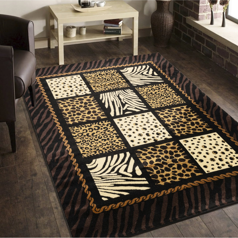 7 pi 10 po Tapis à motif animal X X 3