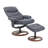 Upholstered Manual Swivel Recliner with Ottoman - 360° Swivel, 132° Recline-2016232690