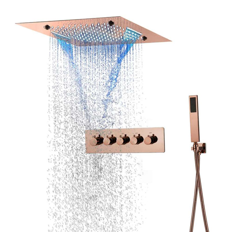 Robinet de douche thermostatique encastré télécommandé avec valve brute