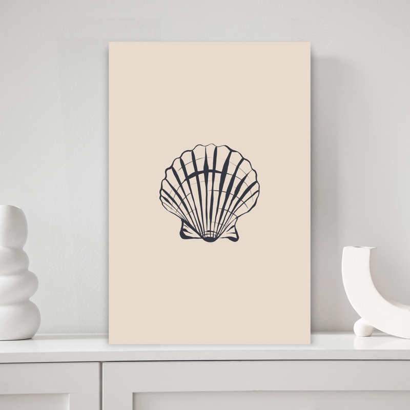 Coquille de pétoncle minimaliste, H 18 po x l 12 po