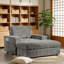 Canapé simple avec repose-pieds, poche latérale et porte-gobelets-184370246