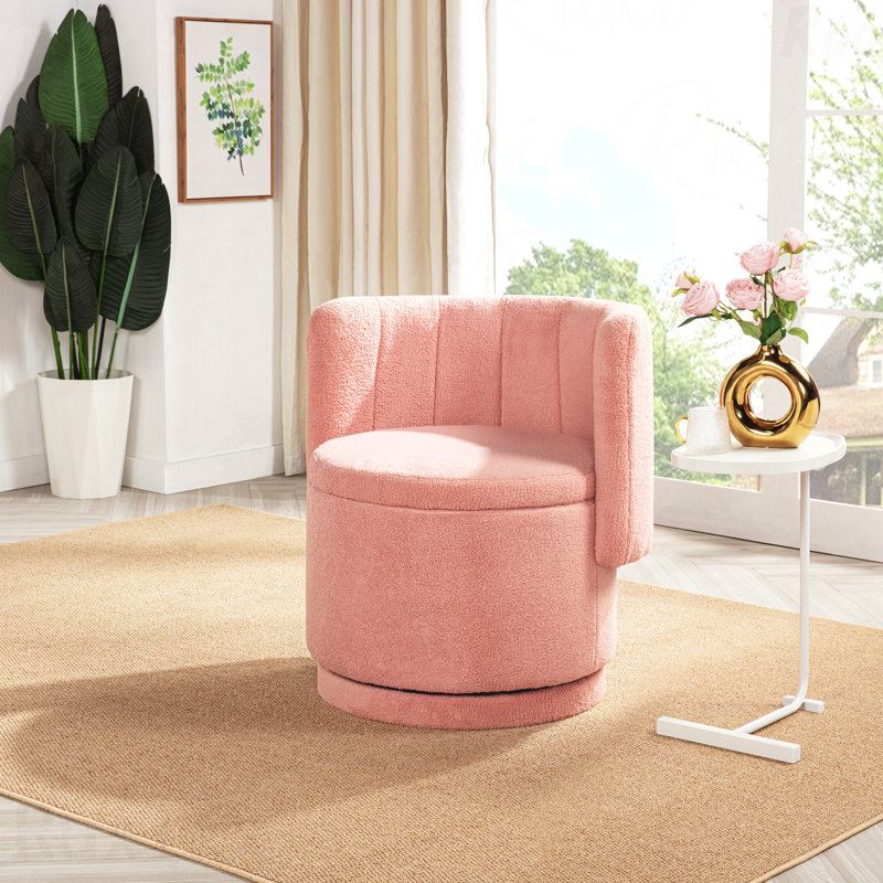 Fauteuil pivotant à 360 degrés avec espace de rangement, idéal pour les salons confortables, la chambre à coucher et le salon