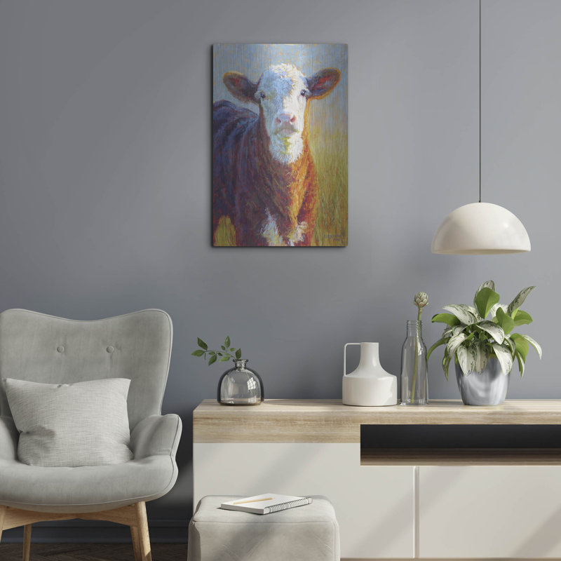 Art mural en métal luxueux «Caramely» par Rita Kirkman, 12 po x 16 po, H 24 po x l 16 po