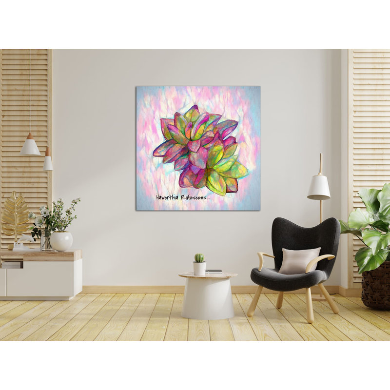 Sedeveria Letizia - impression sur toile tendue, H 8 po x l 8 po x P 1,5 po