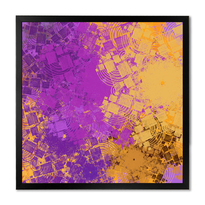 Print on Canvas, 16" H x 16" W x 1" D, Black Picture Framed