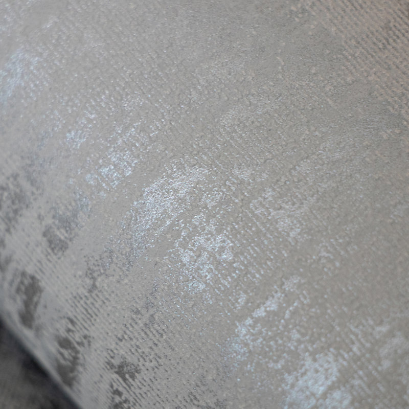 Adonea Zeus Textured Metallic 33' L x 21" W Wallpaper Roll, Silver