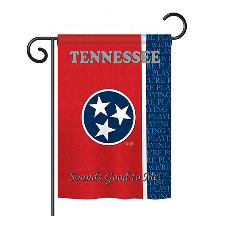 Drapeau de maison en polyester à 2 côtés US State, H 40 po x l 28 po, Tennessee