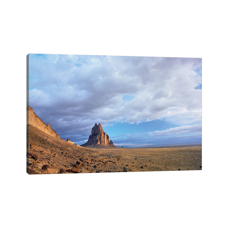 Shiprock, the Basalt Core of an Extinct Volcano 1 Piece Wrapped Canvas Wall Art, 20.32 cm H x 30.48 cm W
