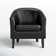 Munson 26.77" Wide Faux Leather Barrel Chair