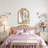 28" French Country Round Vanity Mirror, Cream & Gold Bow Framed Mirror for Nursery-827418200-830881201