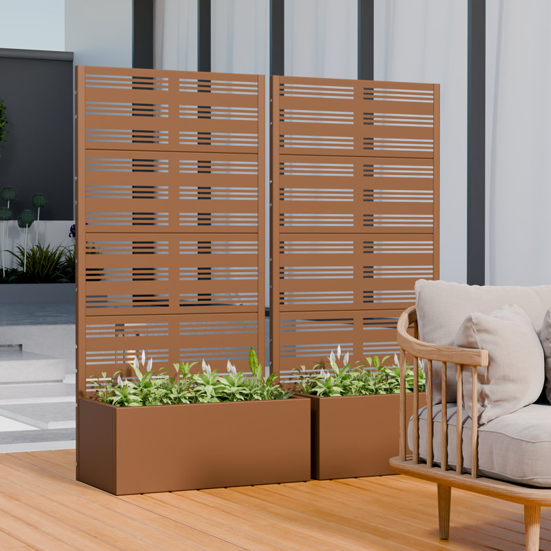 Lit de jardin surélevé rectangulaire en métal H 59 po x l 30 po Seren, H 59 po x l 30 po
