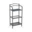 Étagère de rangement de salle de bain à 3 niveaux en métal gris-72917927