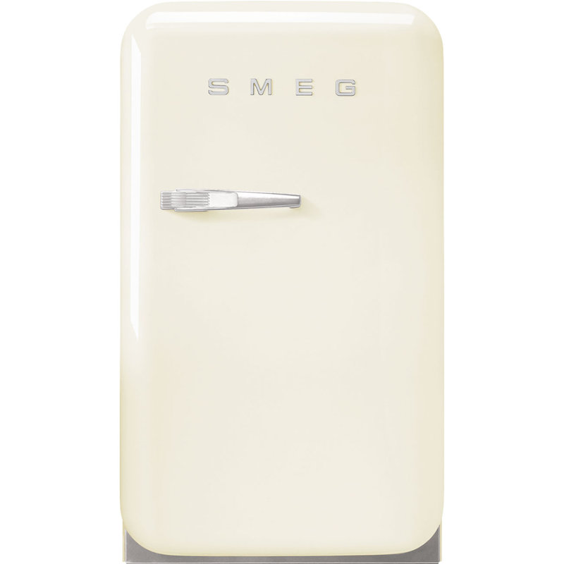 50s Style Retro 1.2 cu. ft. Freestanding Mini Fridge, Cream, Right
