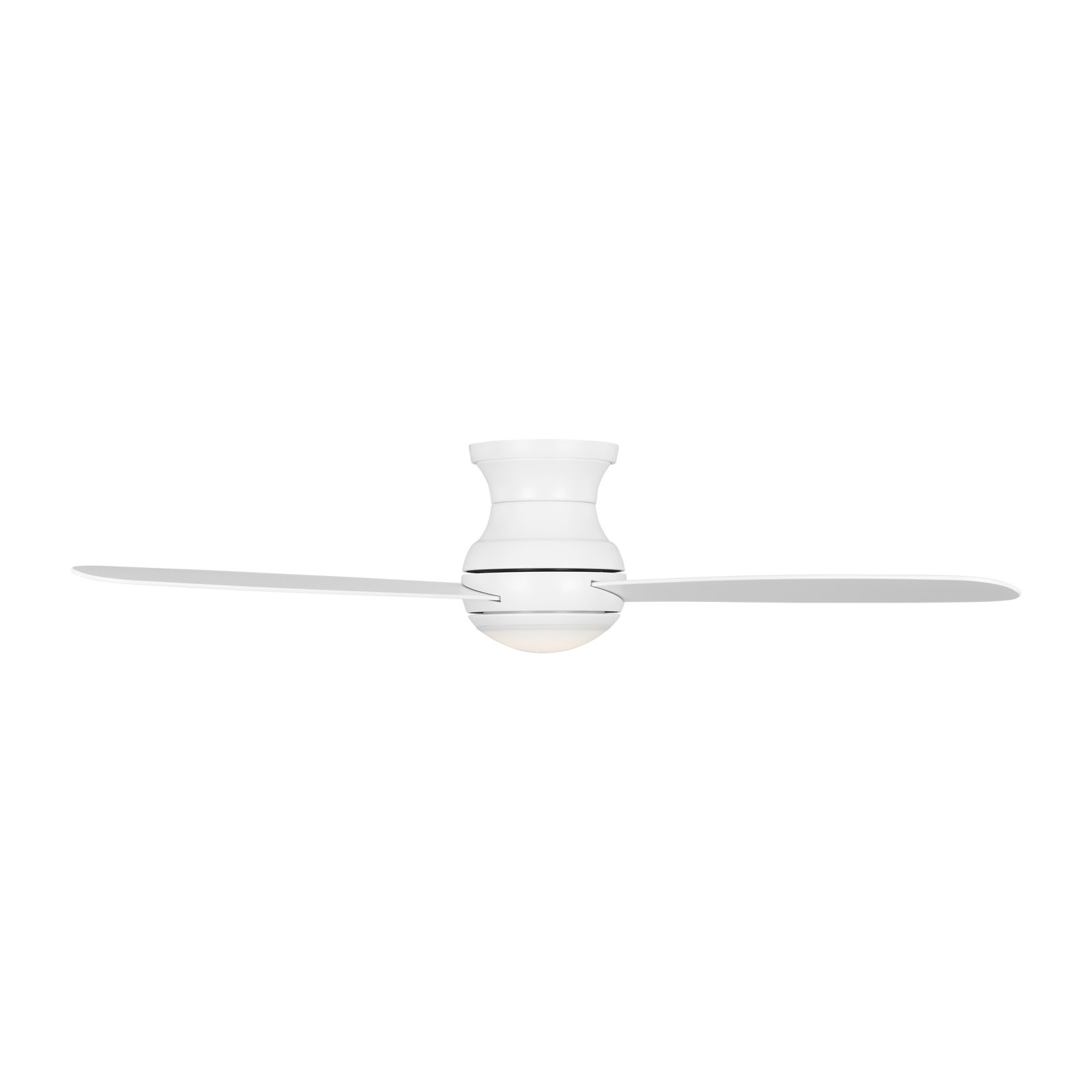 Keed 52'' 3 Blade Ceiling Fan with LED Light Kit, Matte White, Matte White