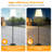 59" Solar Floor Lamp with Remote Control, IP65 Waterproof, Color Changing
