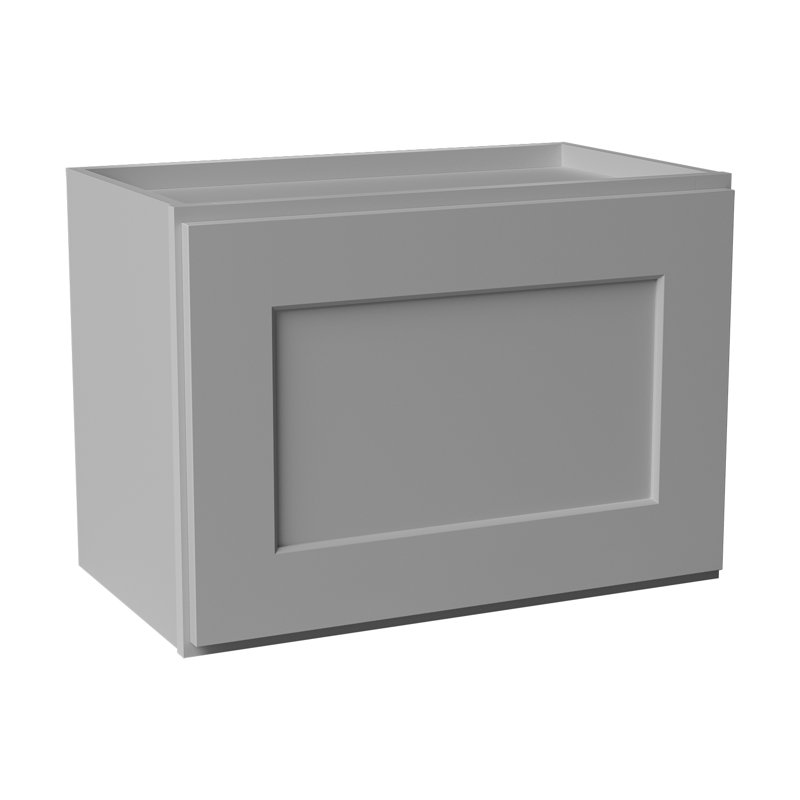 Armoire de cuisine en bois massif prête à assembler, Gris, H 15 po x l 21 po x P 12 po