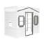 Lit mezzanine simple avec lit blanc gris - et confortable pour une bonne nuit de sommeil en blanc + bois massif gris-121015863-121015866